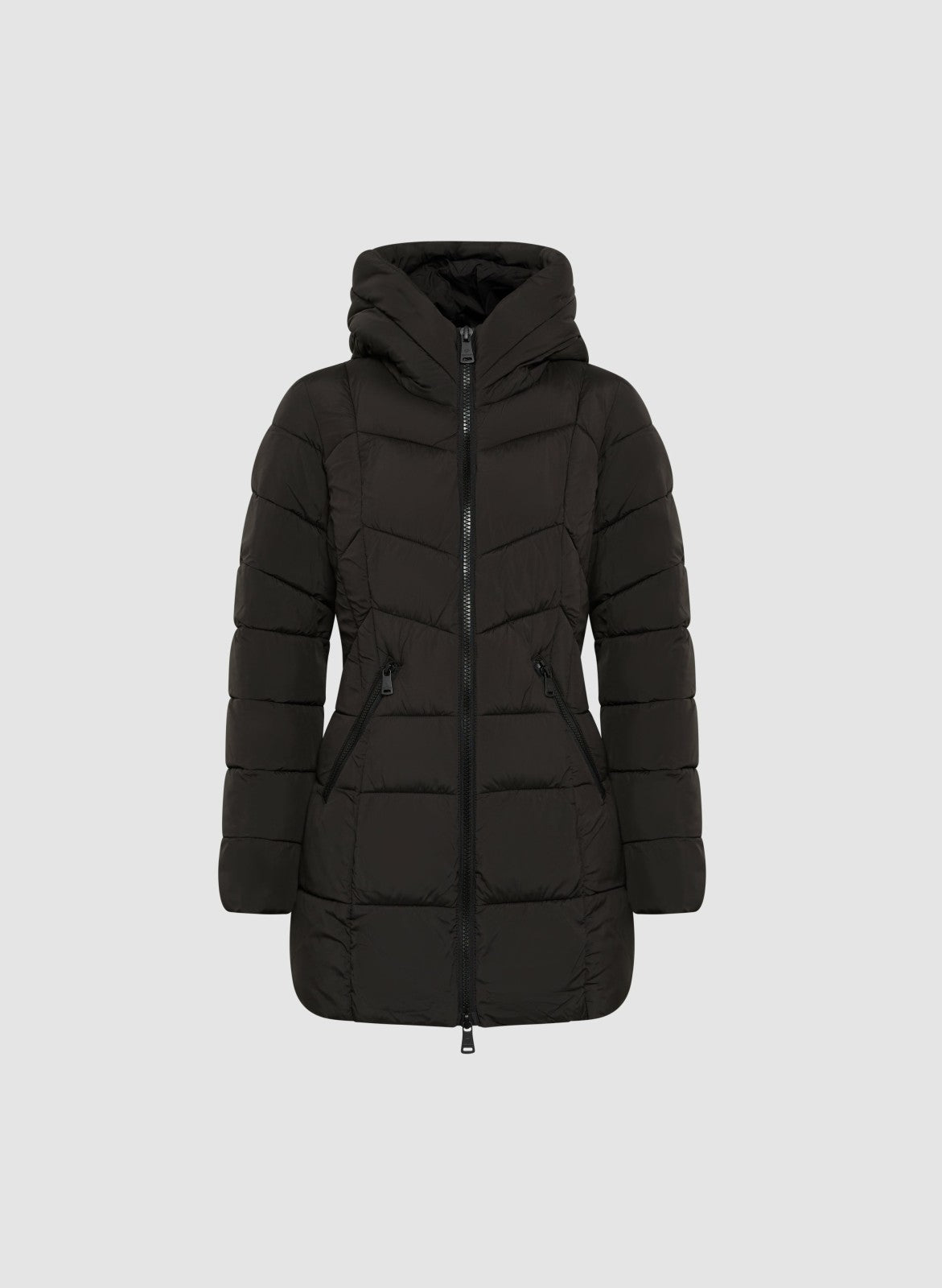 Women Recycled Material Puffer Coat Black | Melanie Lyne