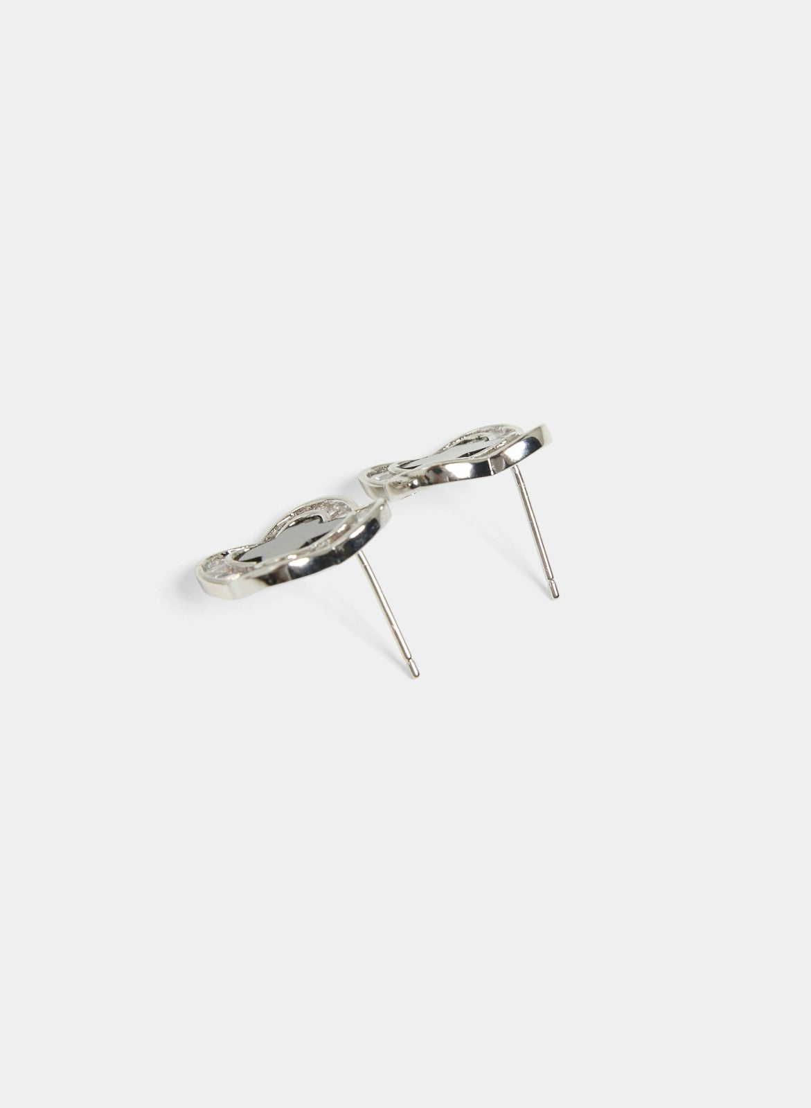 Women Clover Stud Earrings Black | Melanie Lyne