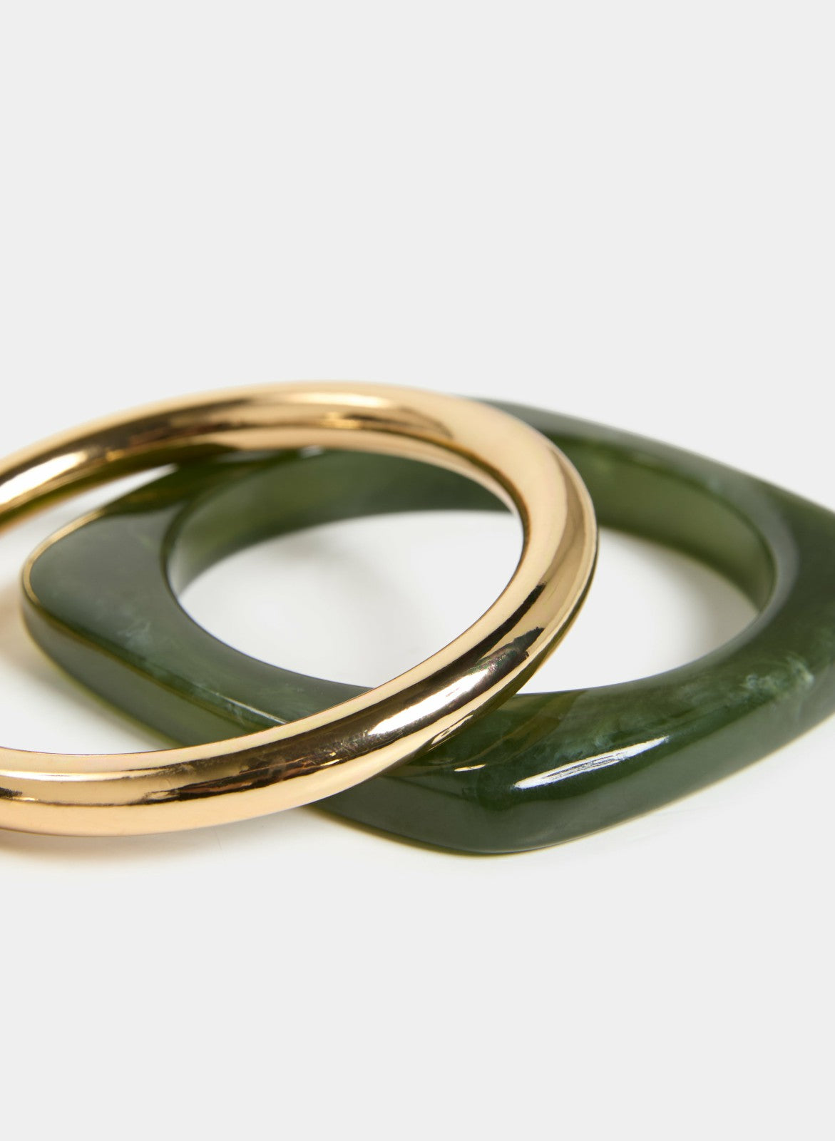 Women Two-Piece Bangle Set Mint Green | Melanie Lyne