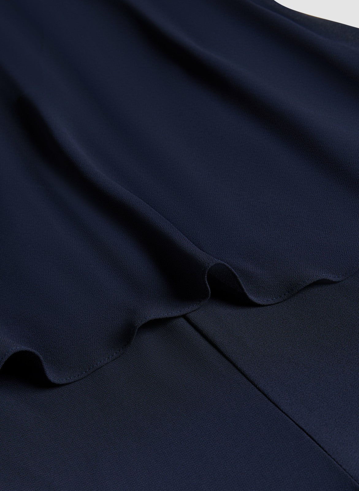 Women Asymmetric Chiffon Jumpsuit Navy Blue | Melanie Lyne