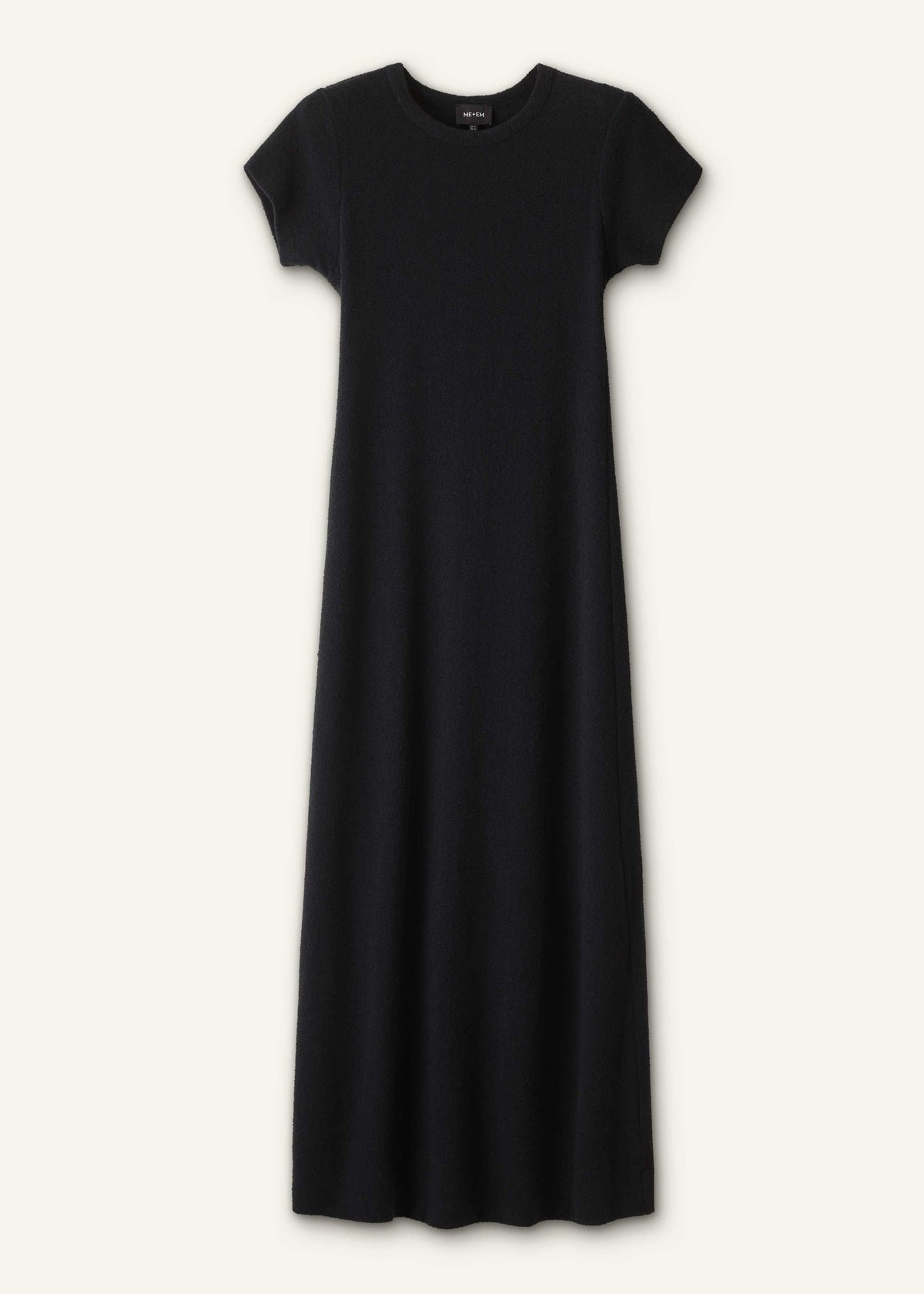 ME+EM Black A-Line Maxi Tee Dress