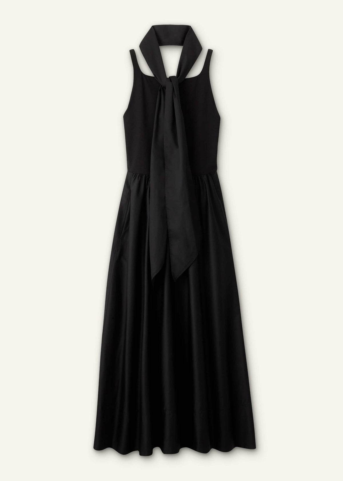 ME+EM Black Fit + Flare Maxi Dress