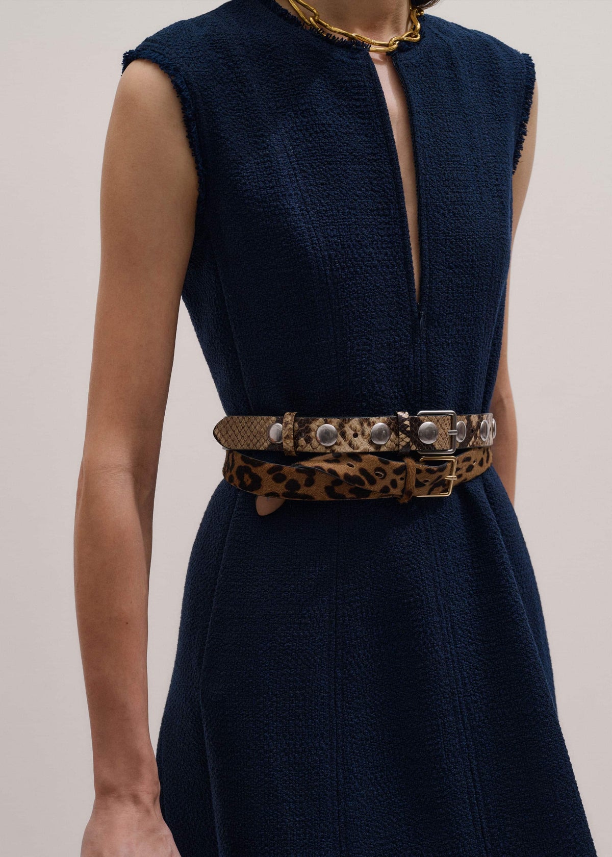 ME+EM Navy Desk-To-Dinner Fit + Flare Maxi Dress
