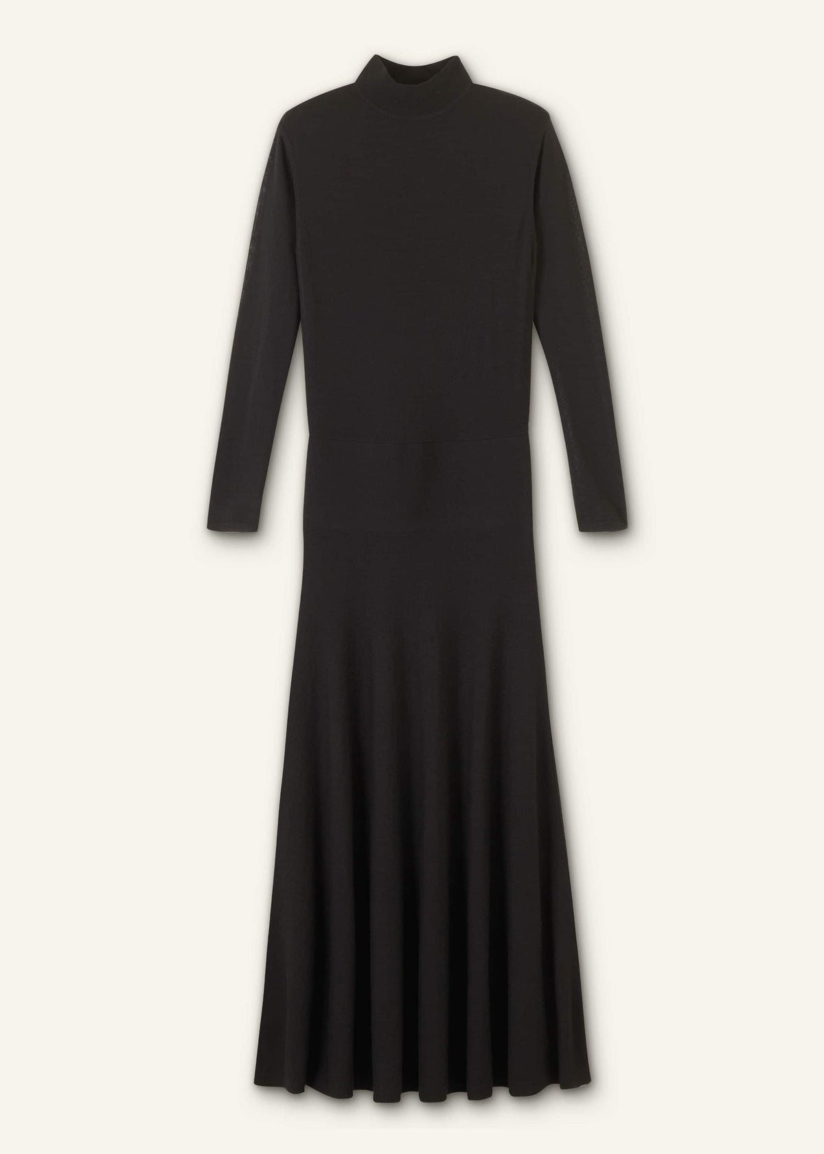 ME+EM Black High Neck Knit Maxi Dress + Layering Top