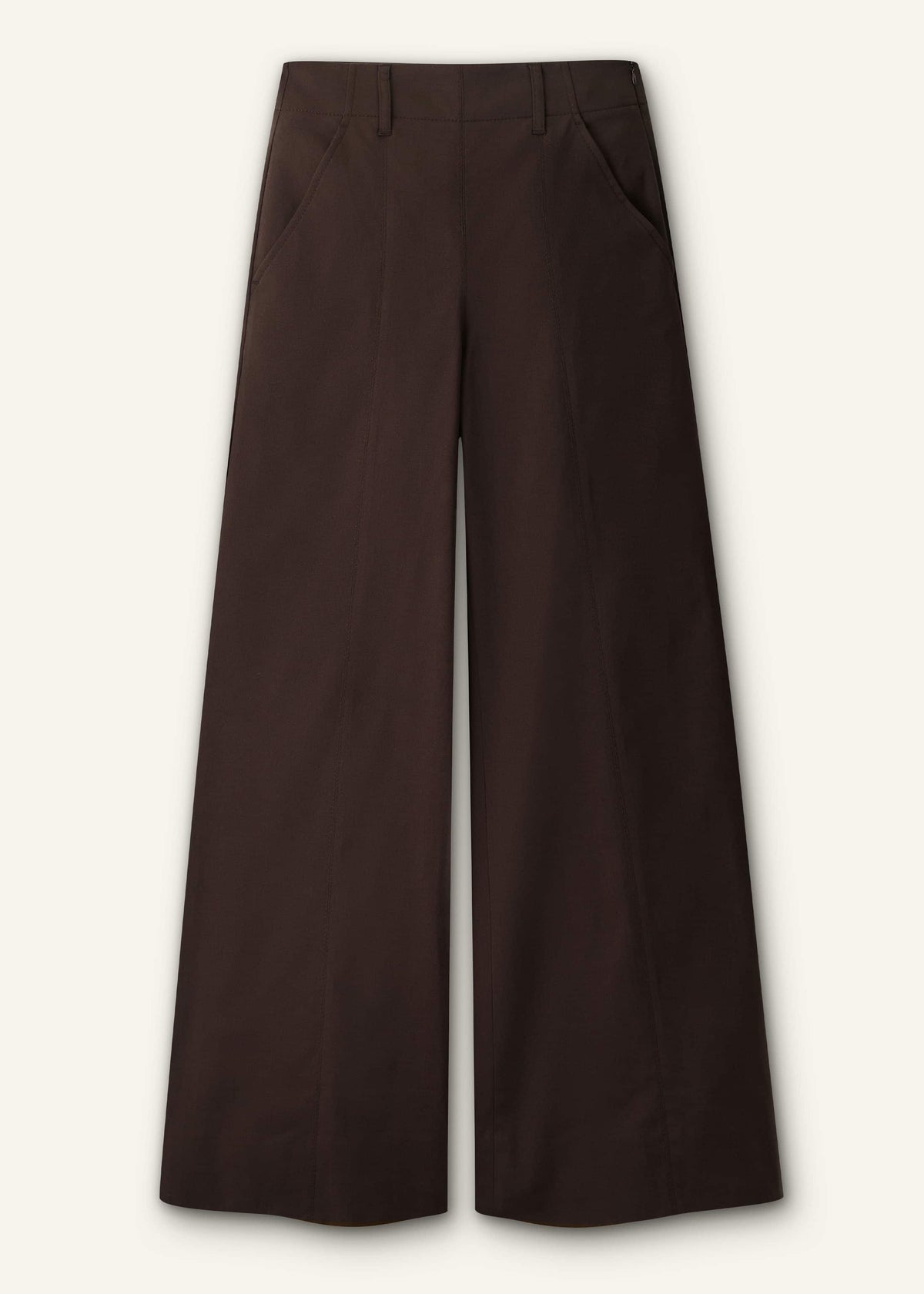 ME+EM Brown High Waist Wide-Leg Pant