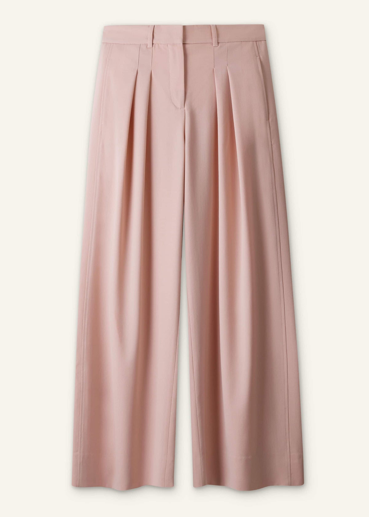 ME+EM Pink Pleat Wide-Leg Pant