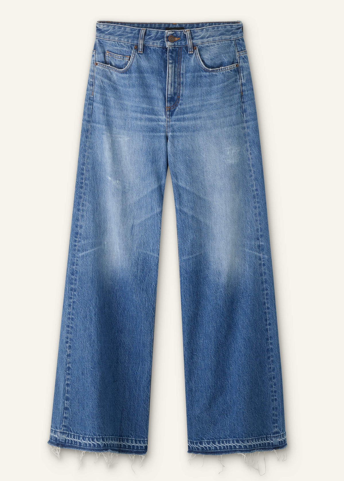 ME+EM Blue Distressed Ultimate Wide-Leg Jean