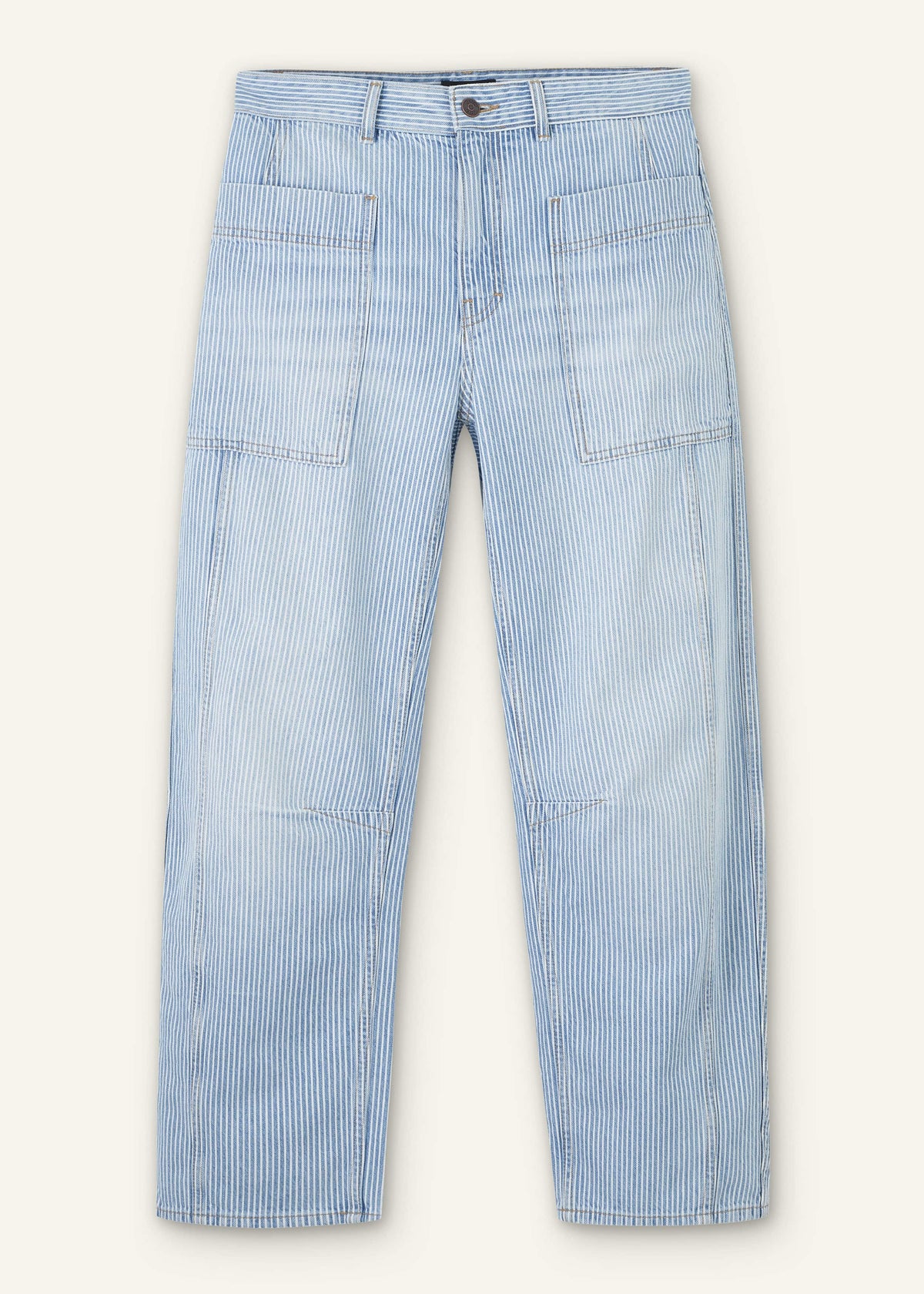 ME+EM Blue Micro Stripe Engineered Leg Jean