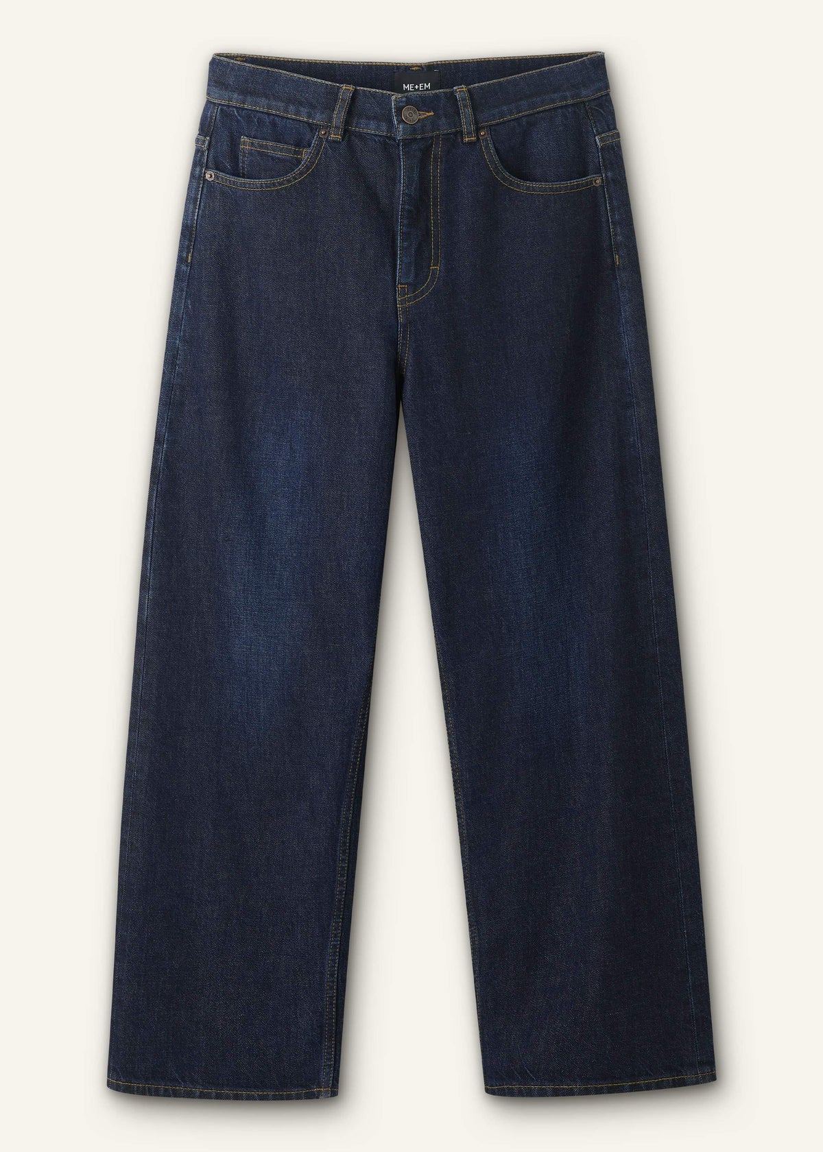 ME+EM Dark Blue Straight Crop Jean