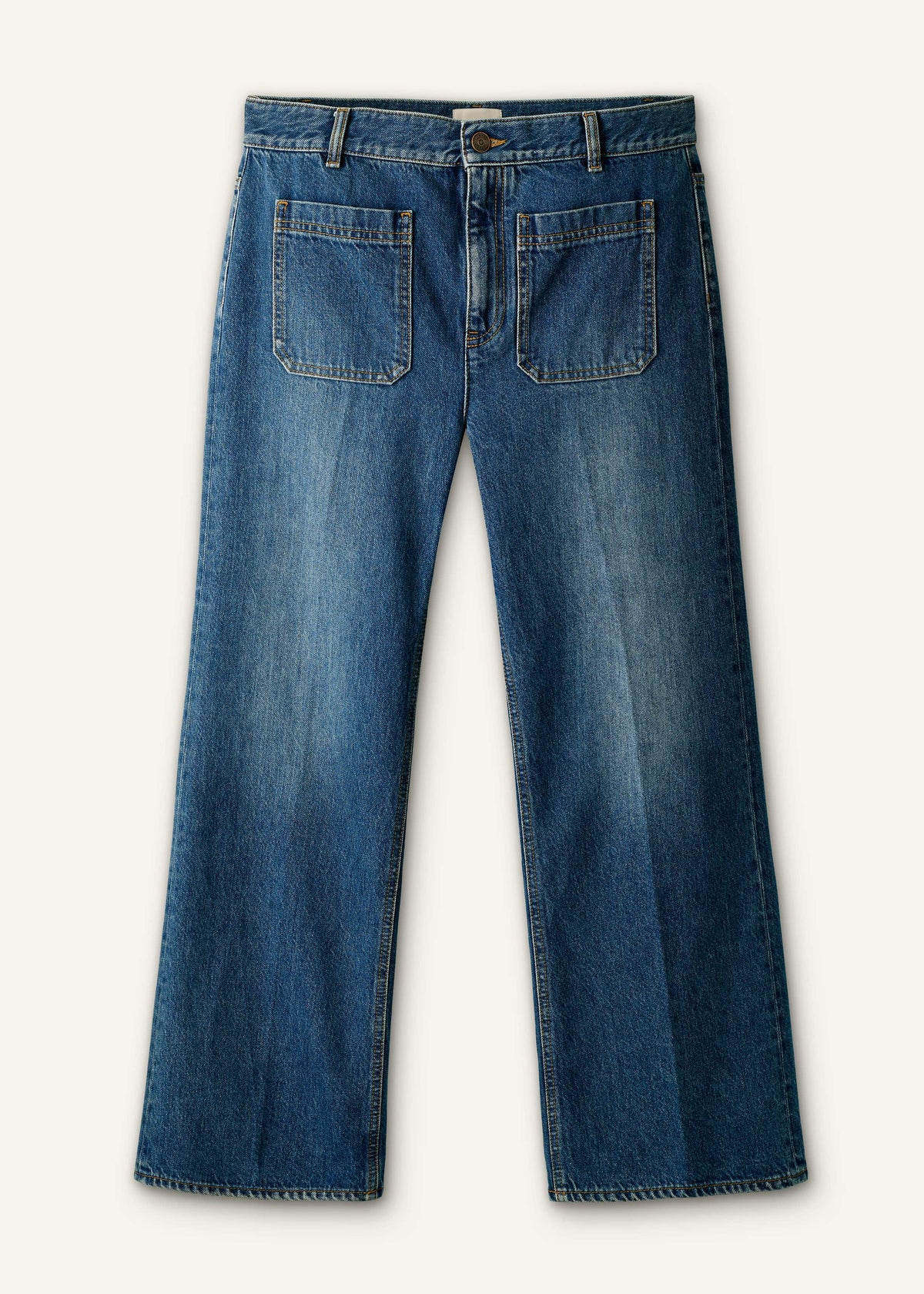 ME+EM Blue Leg Elongator Crop Jean