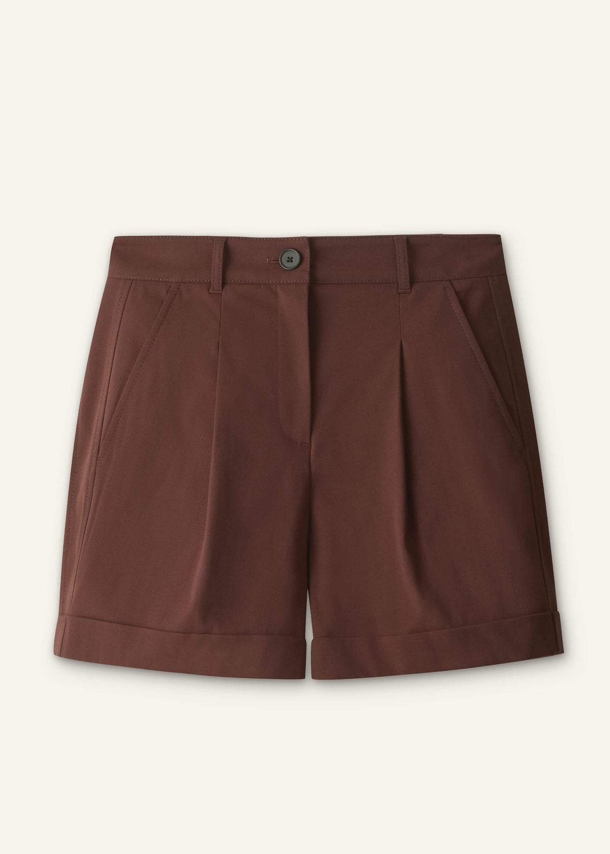 ME+EM Cinnamon Brown Tailored Summer Short