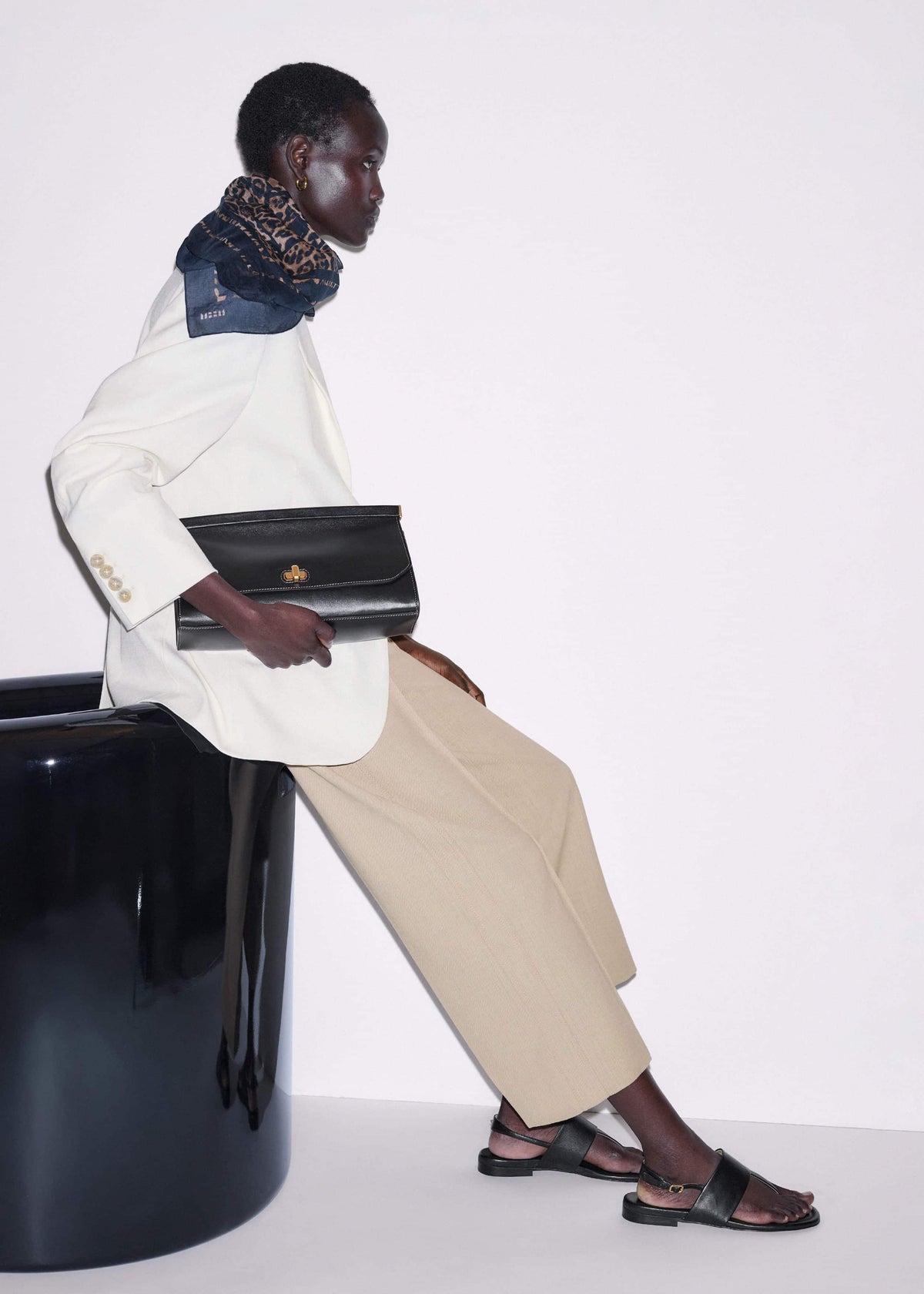 ME+EM Sand Tailored Straight Crop Pant
