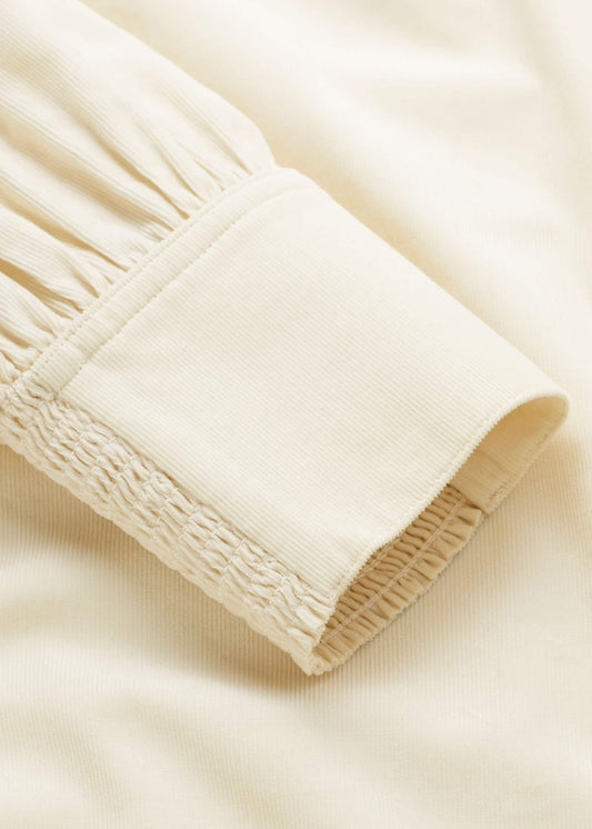 ME+EM Cream Super Soft Micro Cord Blouse