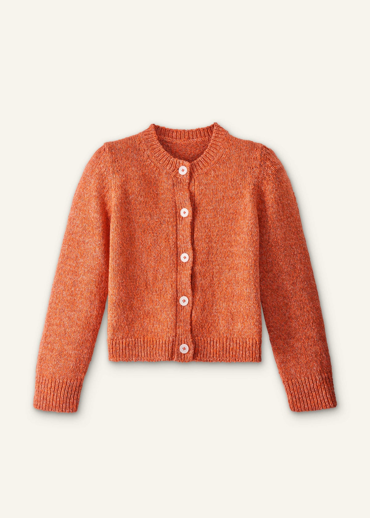 ME+EM Orange Relaxed Crew Cardigan
