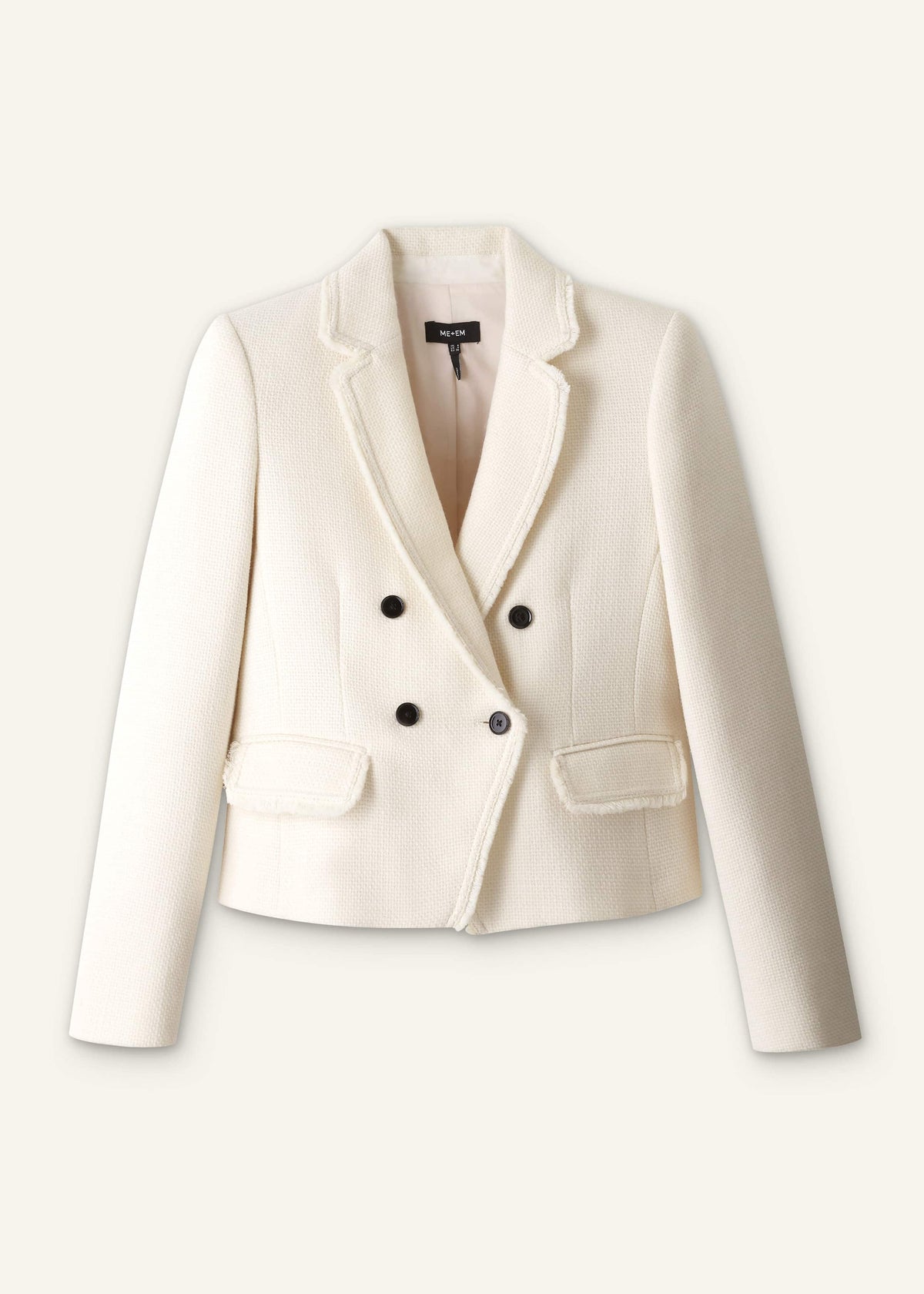 ME+EM Ivory AM-PM Fitted Blazer