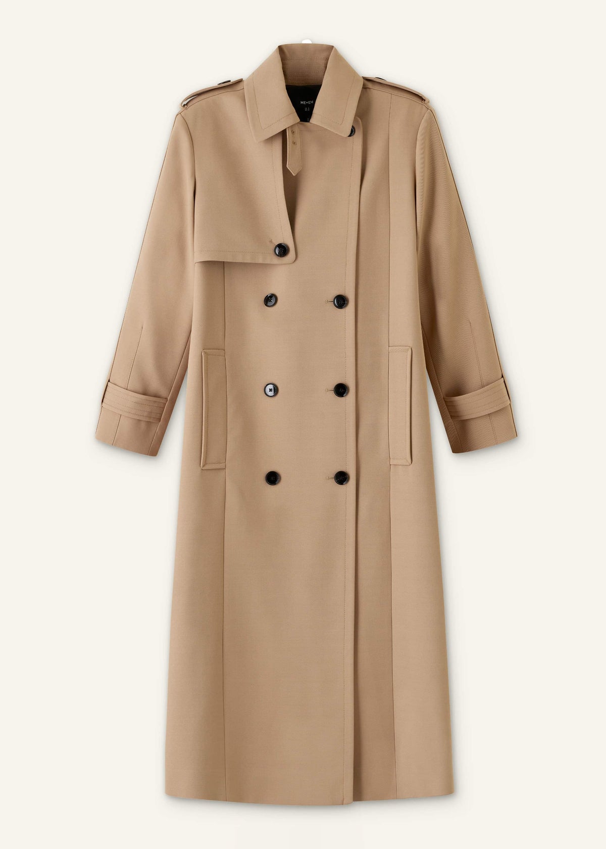 ME+EM Brown Relaxed Shoulder Trench Coat