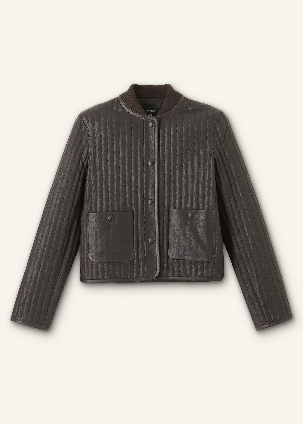 ME+EM Brown Quilted Weekend Jacket