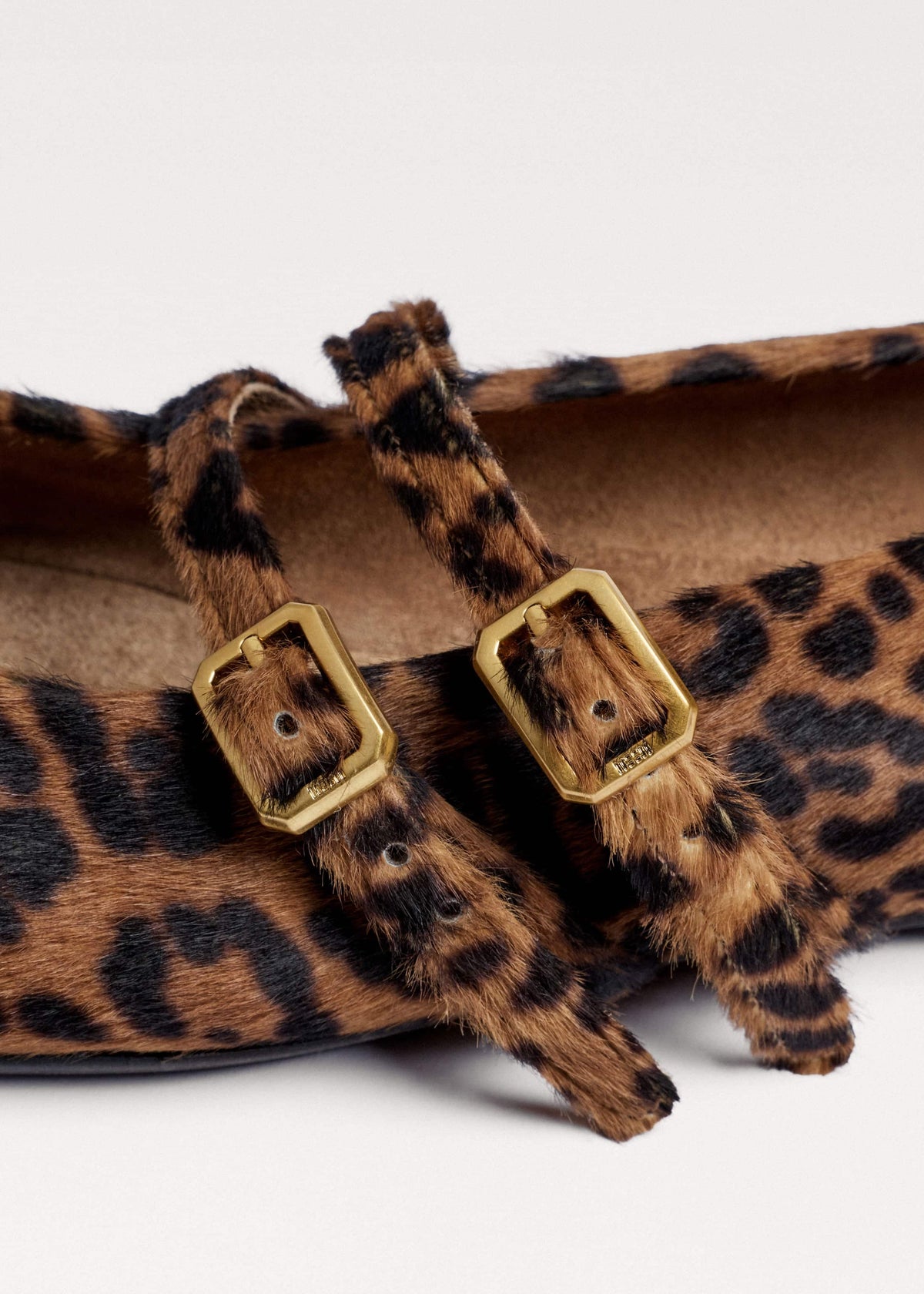 ME+EM Dark Brown Leopard Ballet Flat