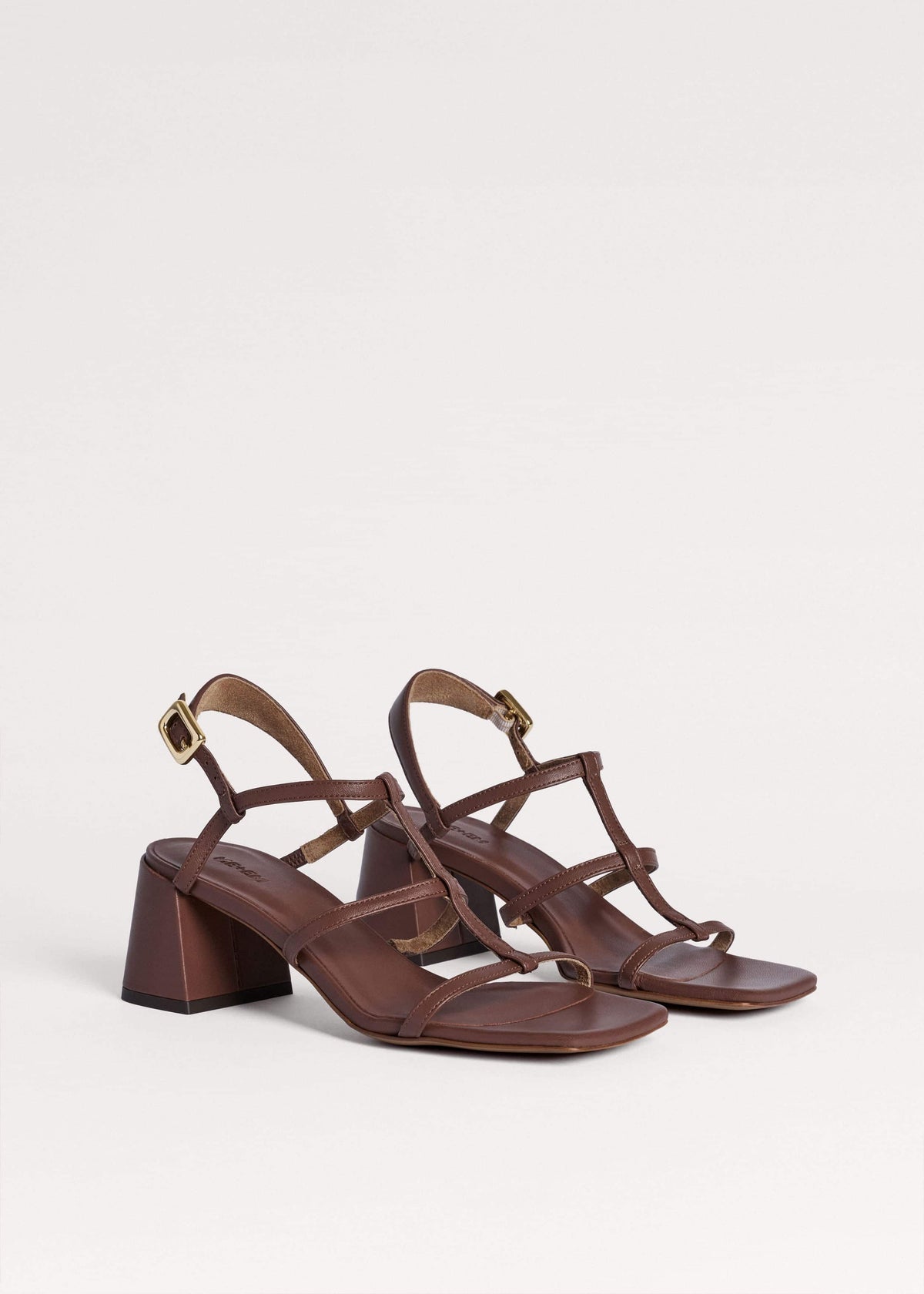 ME+EM Dark Brown Caged Occasion Sandal
