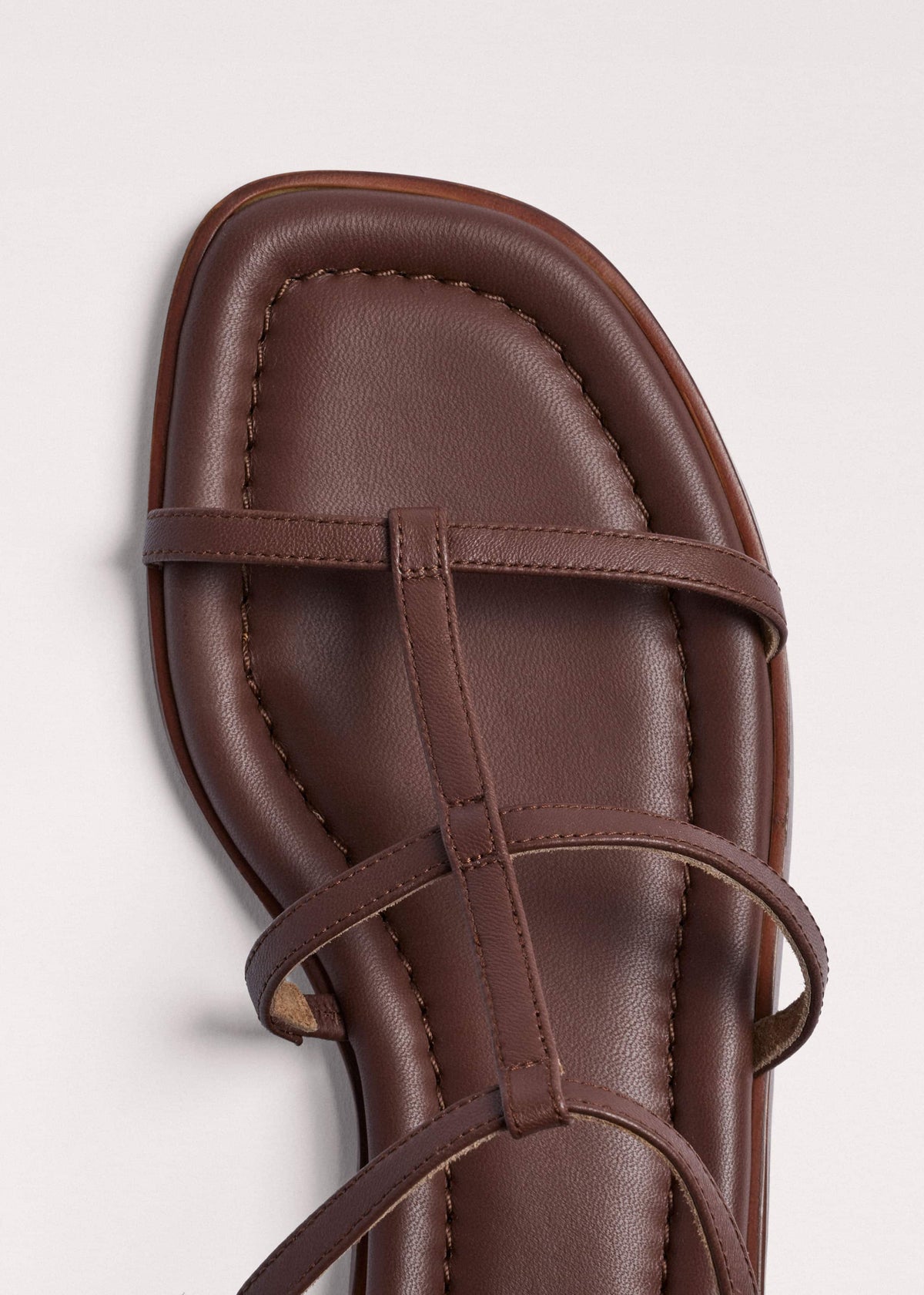ME+EM Dark Brown Caged Flat Sandal