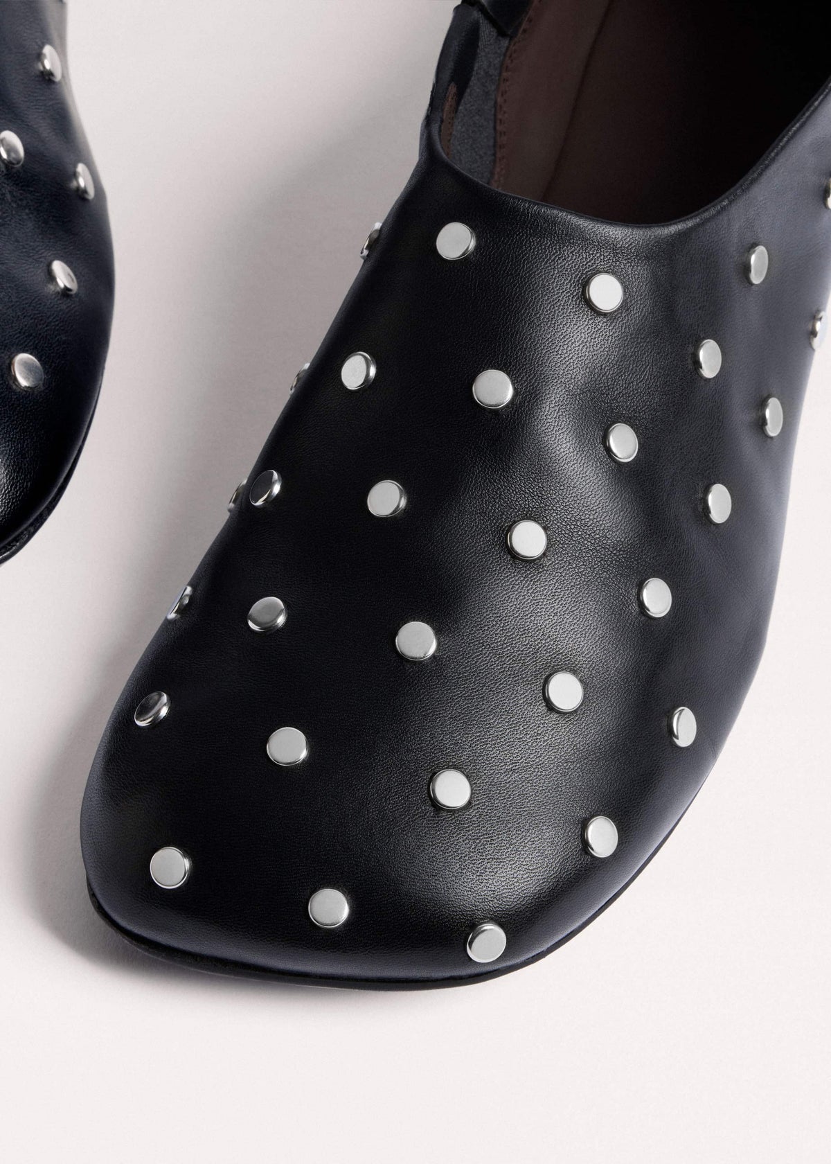 ME+EM Black Studded Slipper