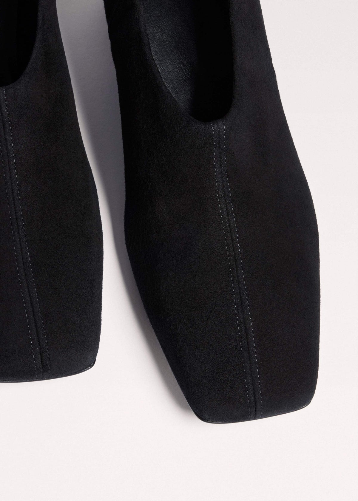 ME+EM Black High Front Block Heel