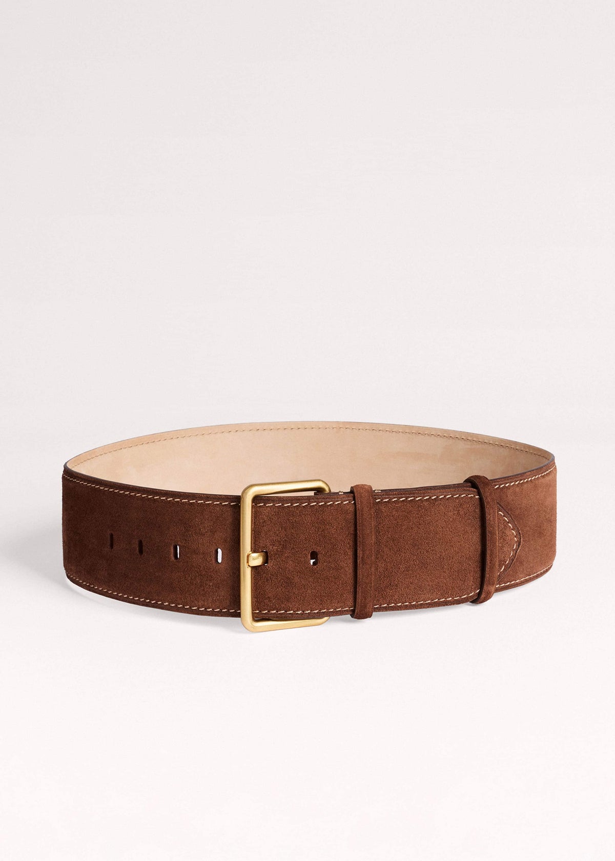 ME+EM Brown Extra Wide Waisted Belt