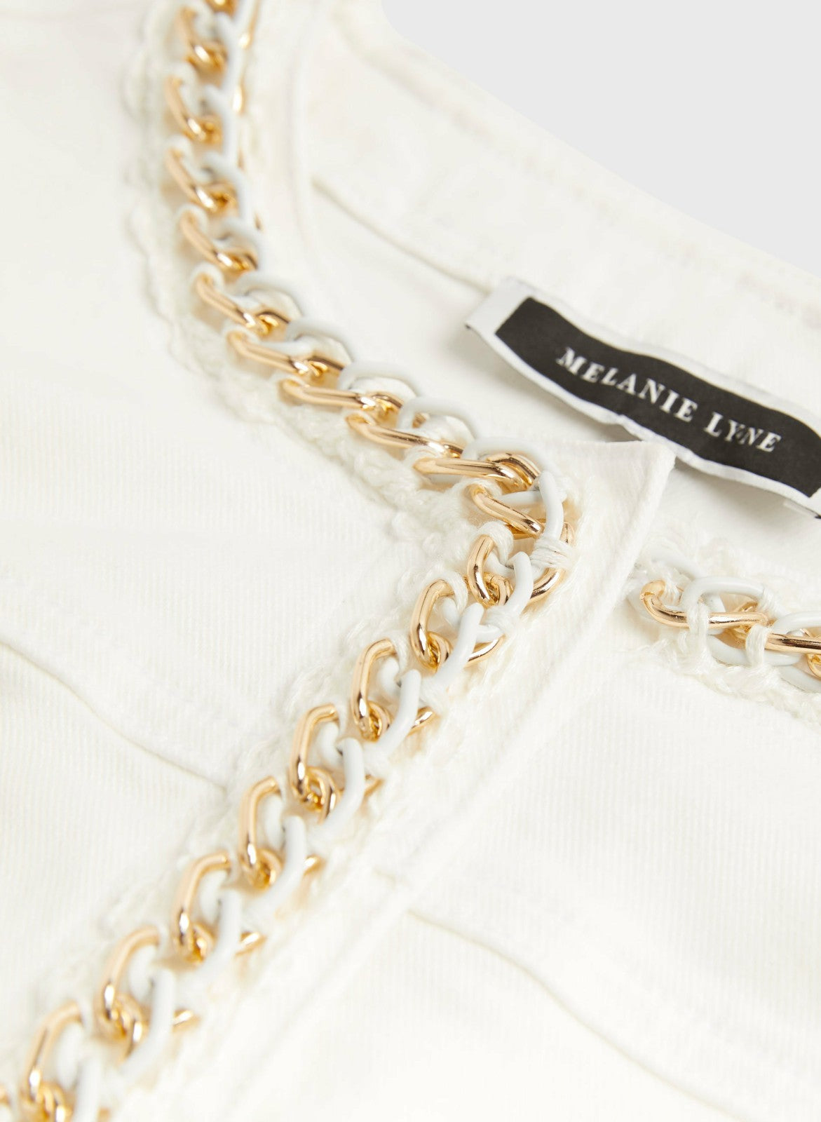 Women Crew Neck Jacket White | Melanie Lyne