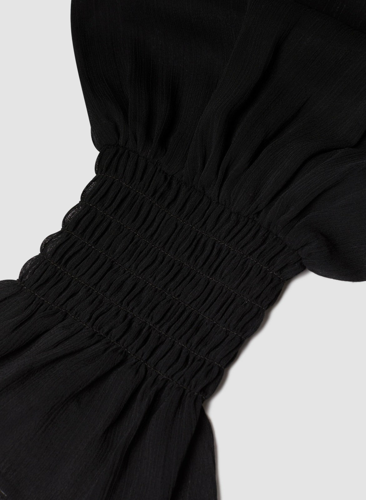 Women Sheer Sleeve Tunic Shirt Black | Melanie Lyne