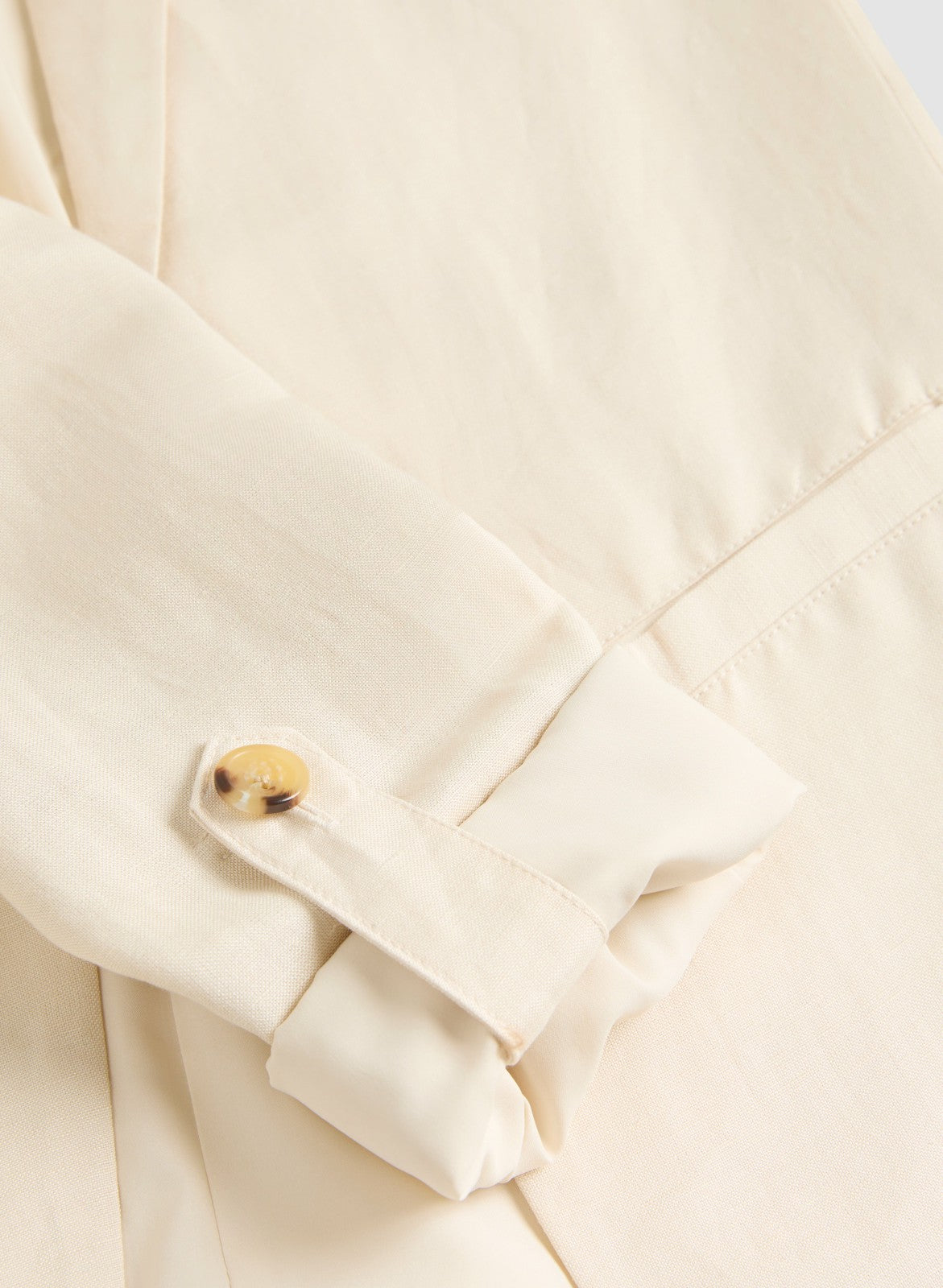 Women Rolled Sleeve Linen-Blend Blazer Stone | Melanie Lyne