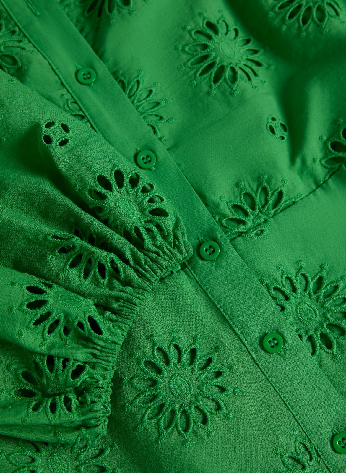 Women Eyelet Embroidered Shirt Dress Palm | Melanie Lyne