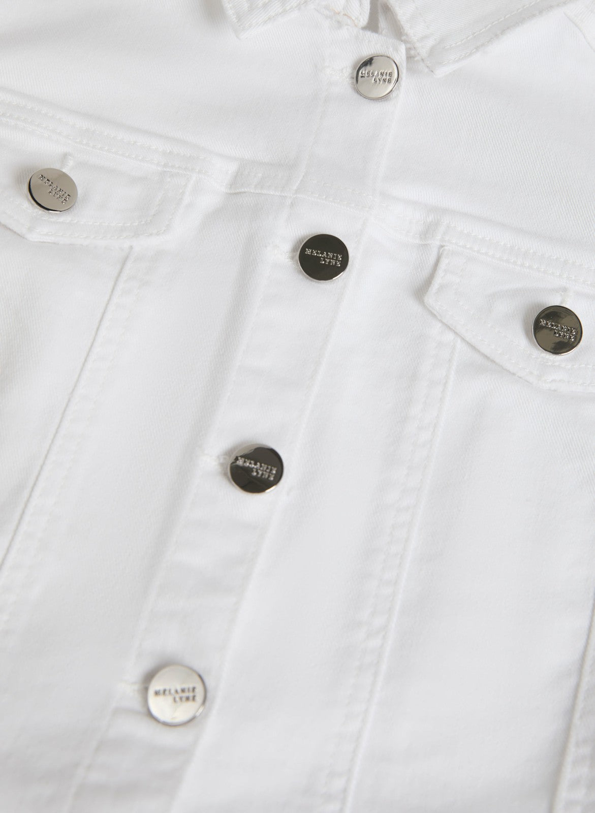 Women Essential Cropped Denim Jacket White | Melanie Lyne