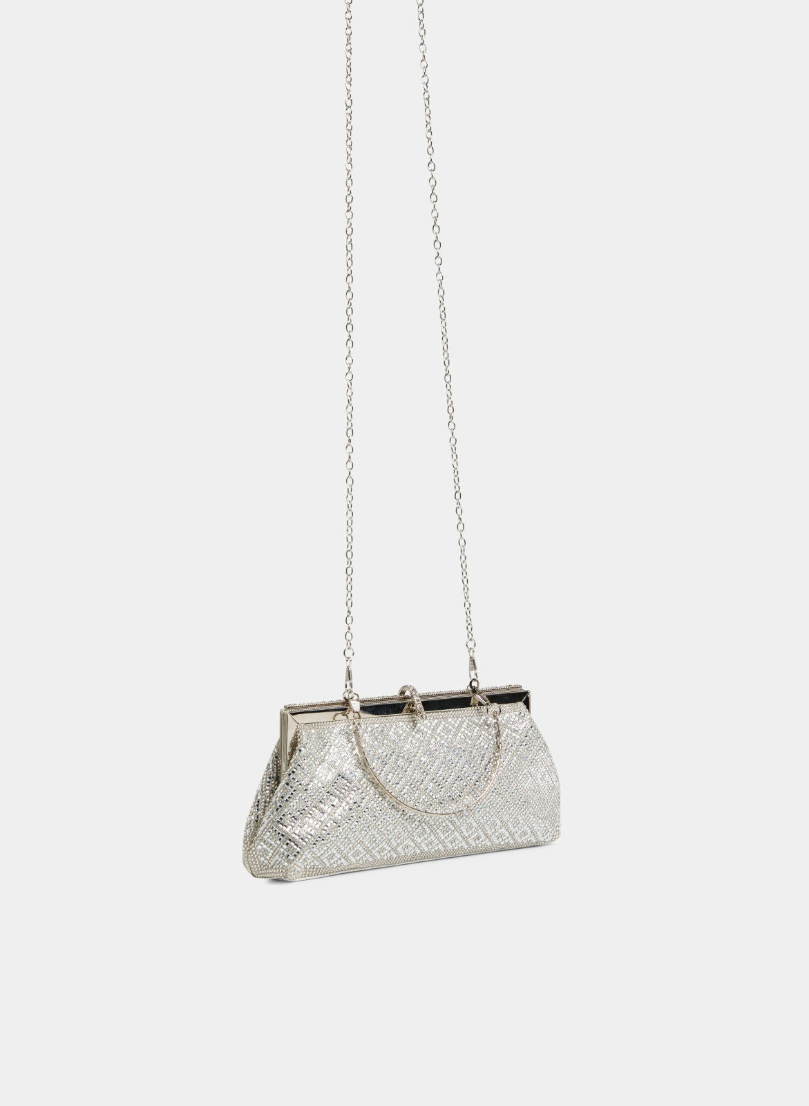 Women Shimmering Evening Clutch Silver | Melanie Lyne