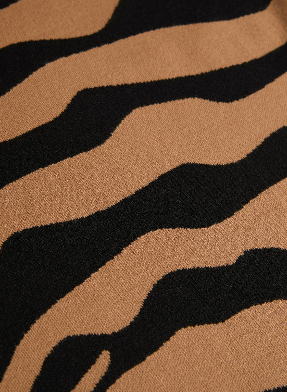 Women Animal Jacquard Knit Dress Brown Pattern | Melanie Lyne