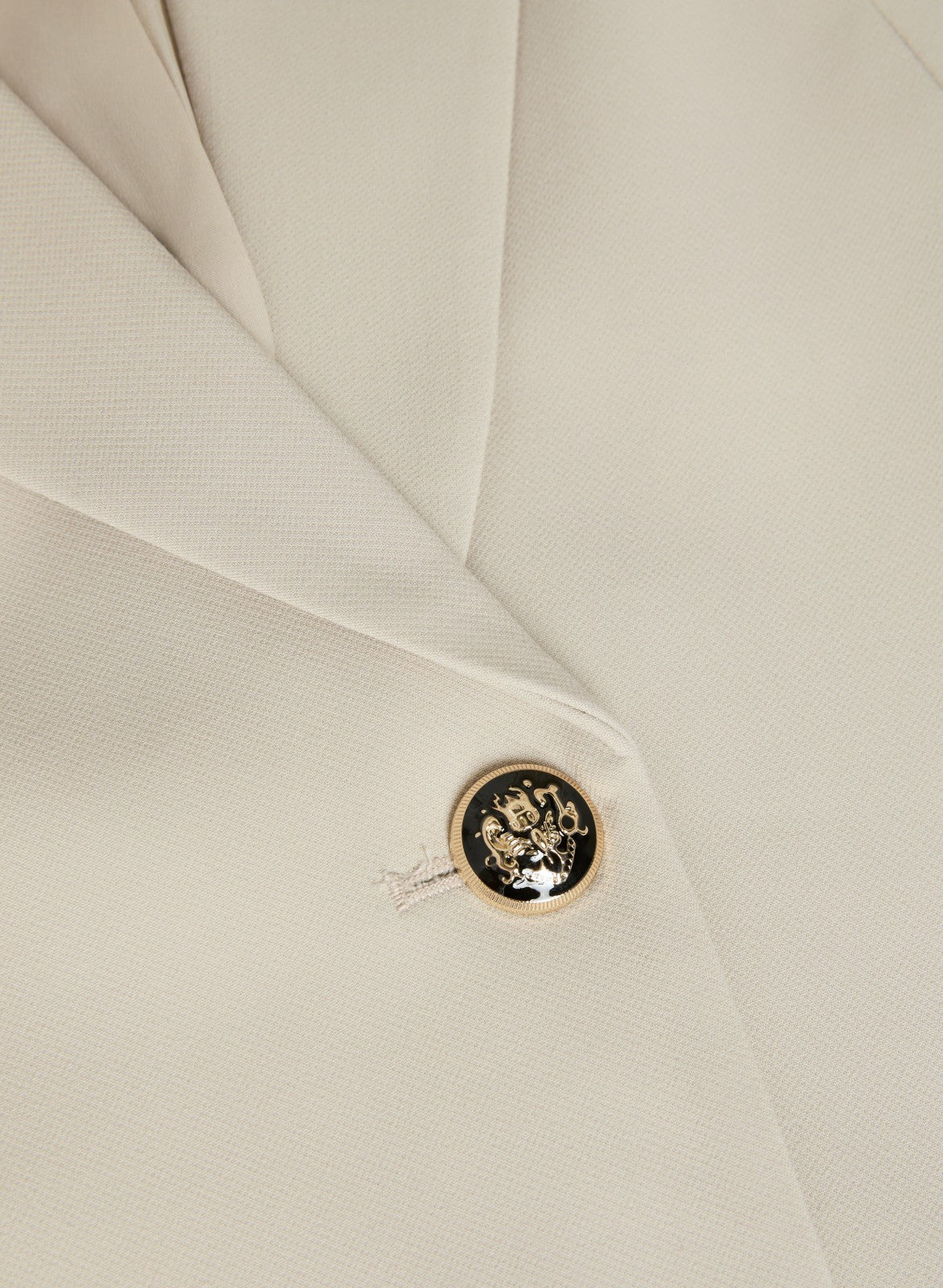 Women Notch Collar Single Button Jacket Oyster | Melanie Lyne