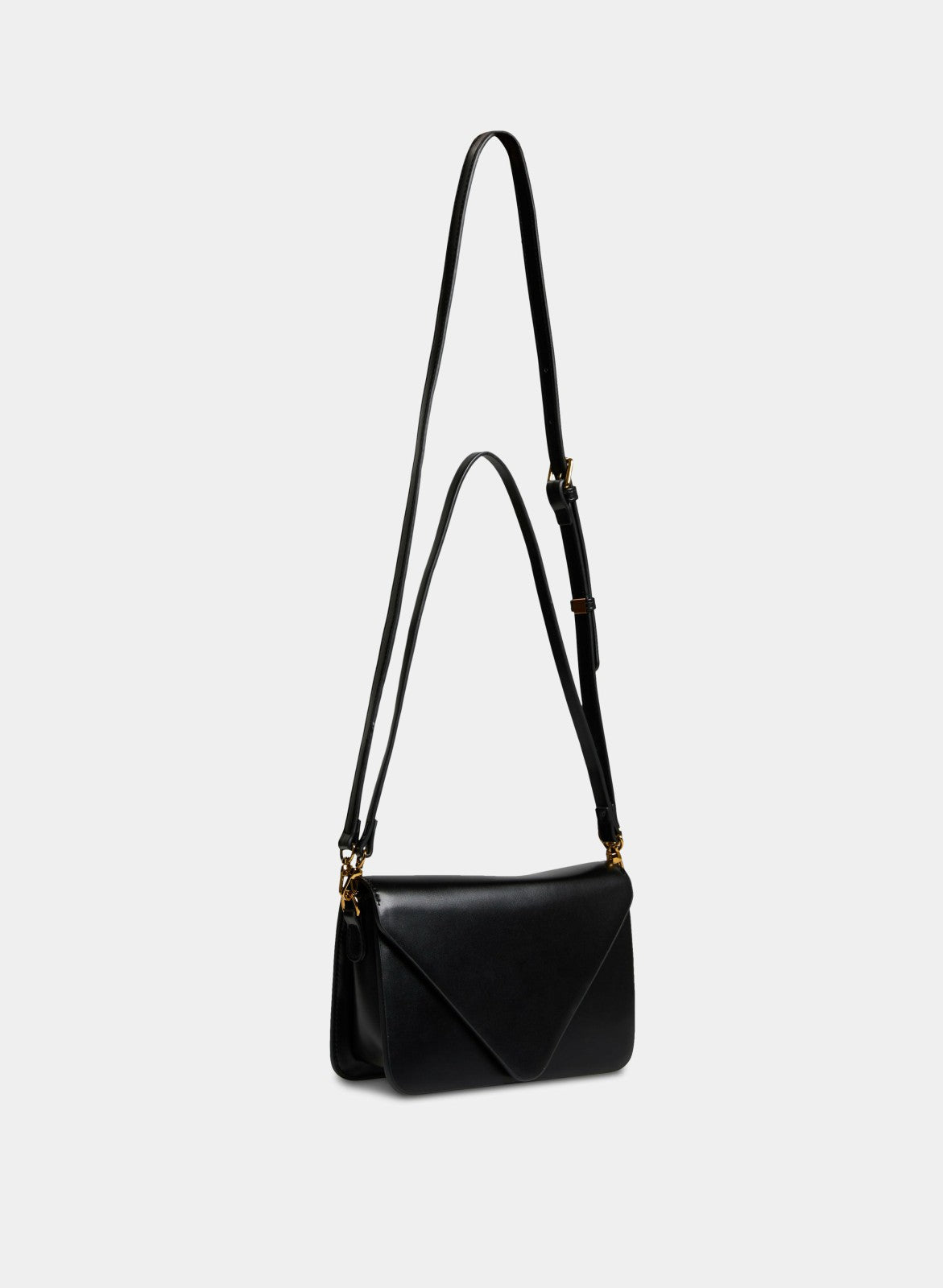 Women Vegan Leather Envelope Handbag Black | Melanie Lyne