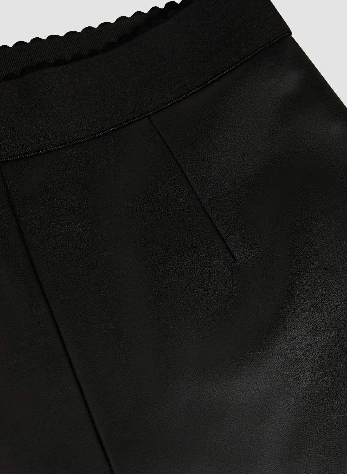Women Kayla Vegan Leather Straight Leg Pants Black | Melanie Lyne