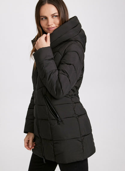 Women Recycled Material Puffer Coat Black | Melanie Lyne