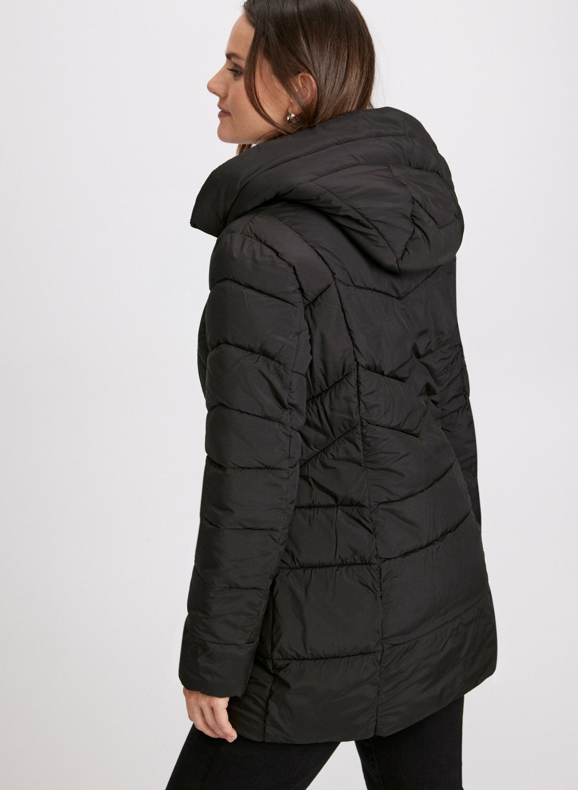 Women Recycled Material Puffer Coat Black | Melanie Lyne
