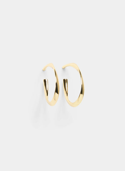 Women Curved Hoop Earrings Gold | Melanie Lyne