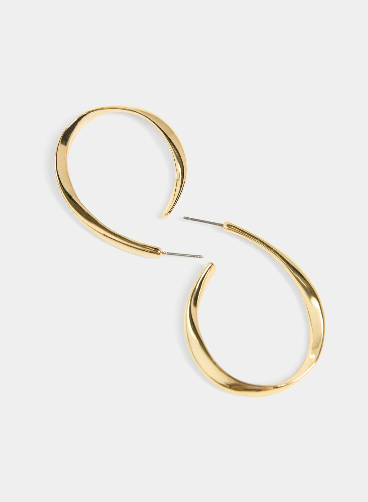 Women Curved Hoop Earrings Gold | Melanie Lyne