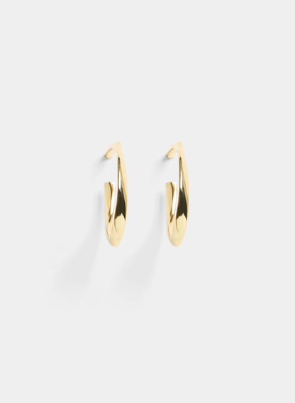 Women Curved Hoop Earrings Gold | Melanie Lyne