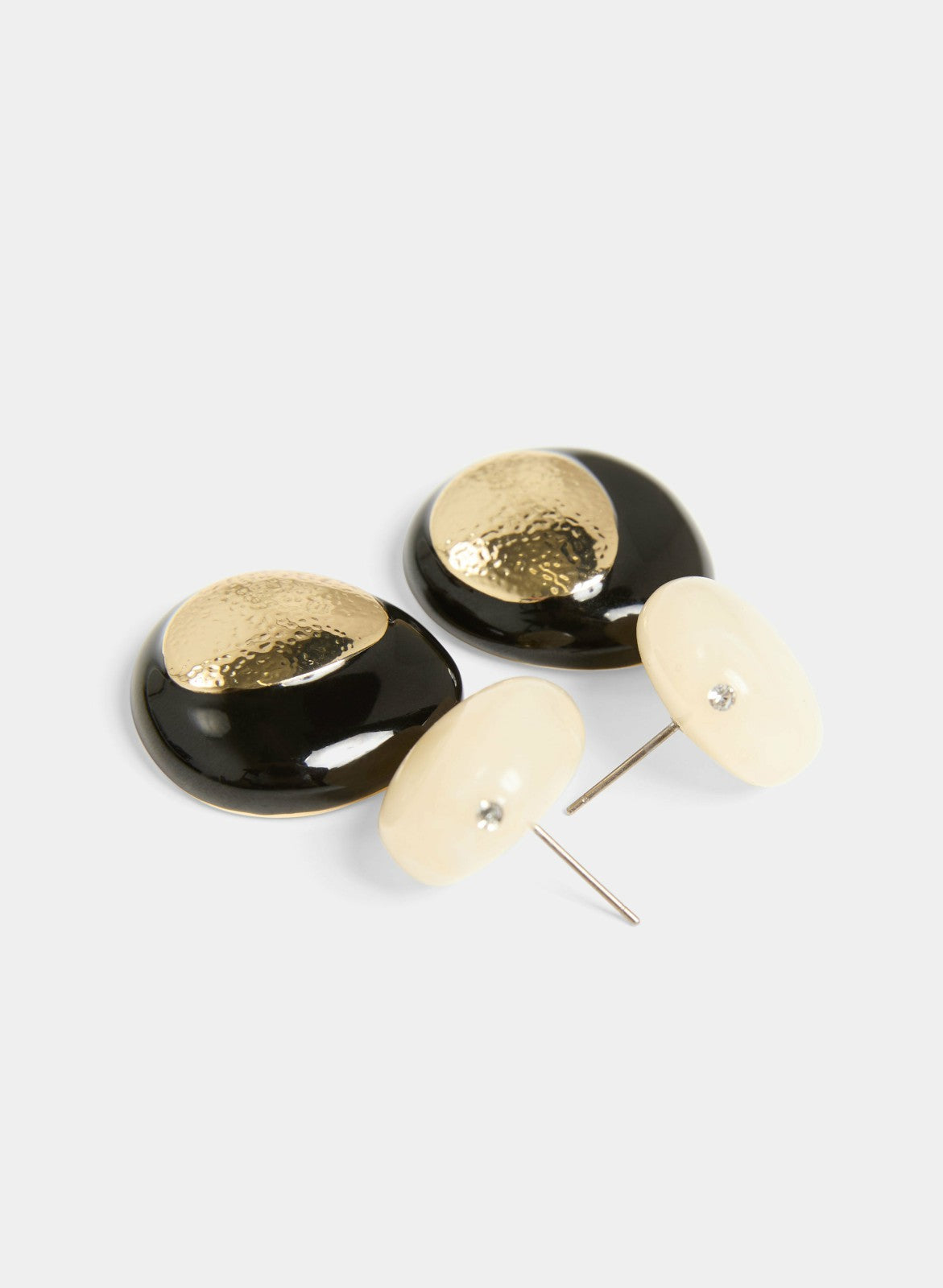 Women Pearl Base Drop Earrings Black | Melanie Lyne