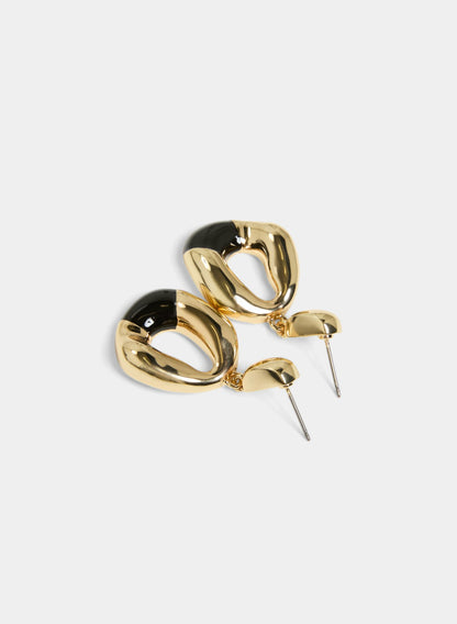 Women Abstract Drop Earrings Black | Melanie Lyne