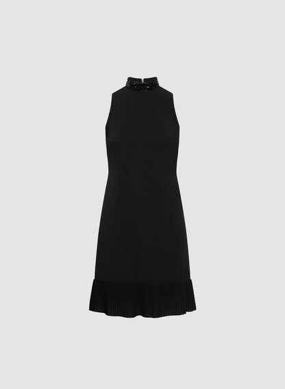 Women Sleeveless Crepe Dress Black | Melanie Lyne