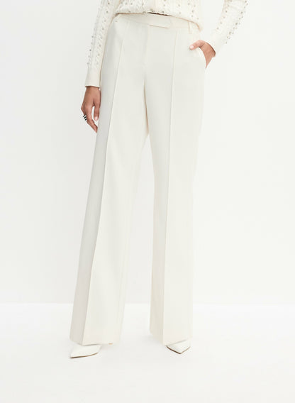 Women Wide-Leg Pintuck Pants Panna | Melanie Lyne