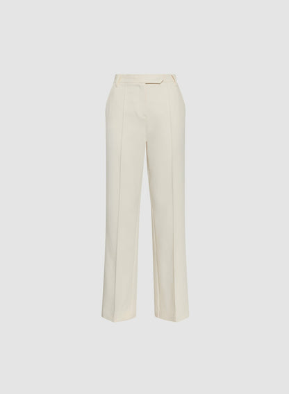 Women Wide-Leg Pintuck Pants Panna | Melanie Lyne