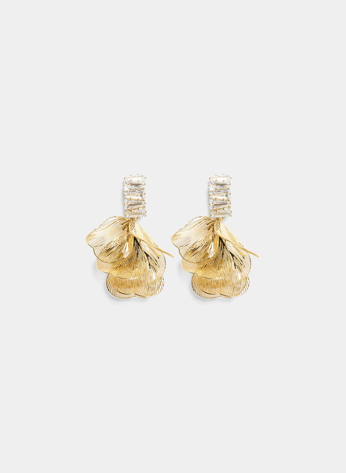 Women Petal Drop Earrings Gold | Melanie Lyne