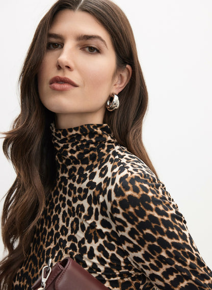 Women Leopard Print Top Brown Pattern | Melanie Lyne