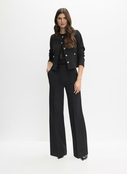 Women Soho Wide Leg Pants Black | Melanie Lyne